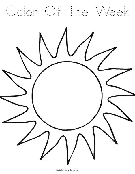 Sun Coloring Page