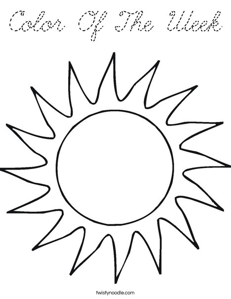 Sun Coloring Page