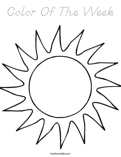 Sun Coloring Page
