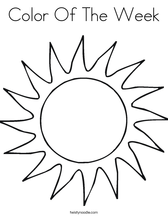 Color Of The Week Coloring Page