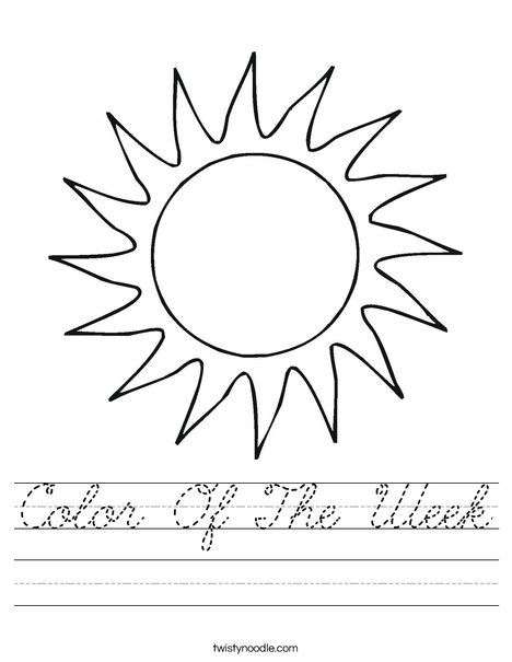 Sun Worksheet