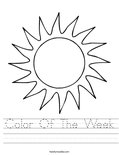 Color Of The Week Worksheet