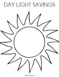 DAY LIGHT SAVINGS Coloring Page