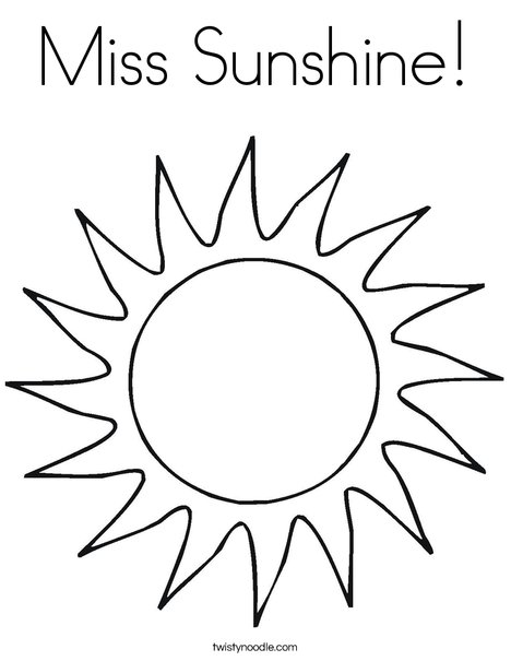 sunshine coloring pages printable