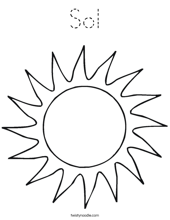 Sol Coloring Page