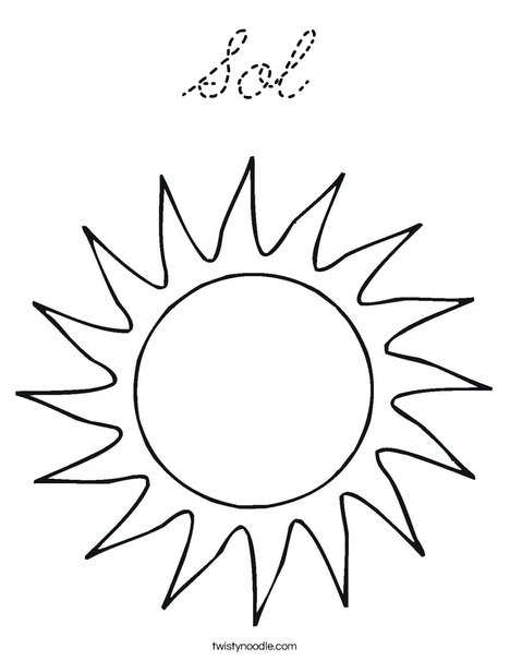 Sun Coloring Page
