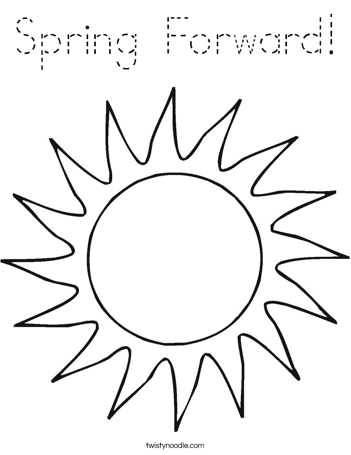 Spring Forward! Coloring Page