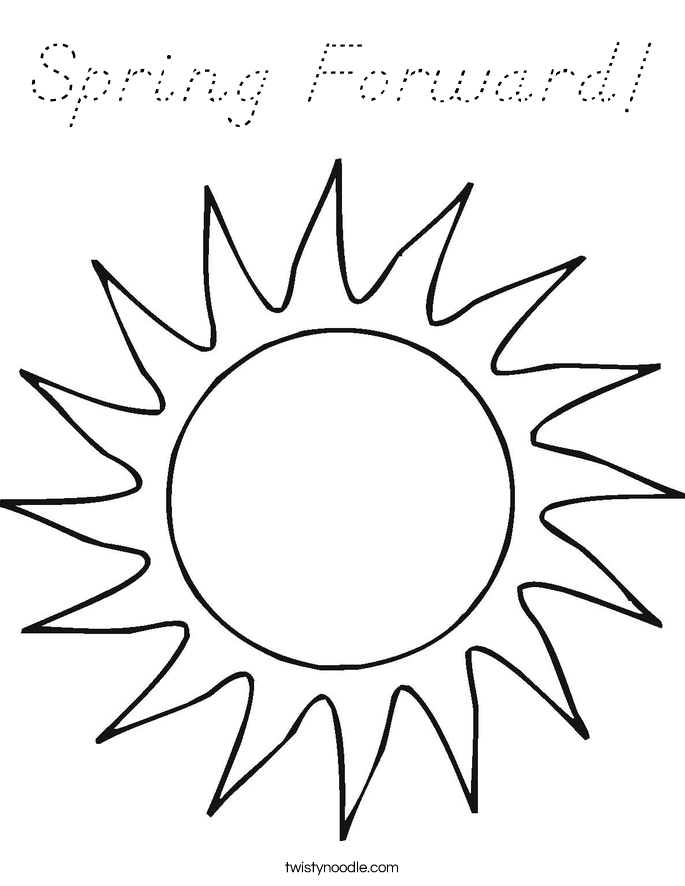 Spring Forward! Coloring Page