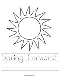 Spring Forward! Worksheet