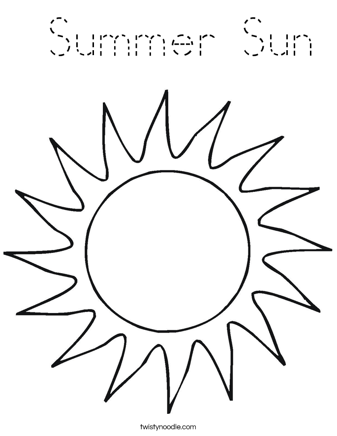  Summer Sun Coloring Page
