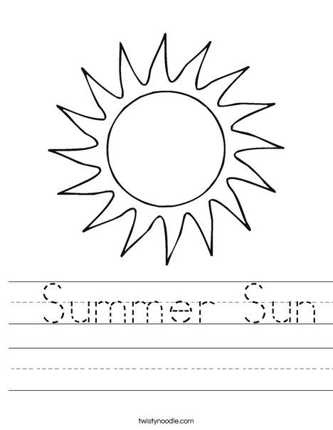 Sun Worksheet