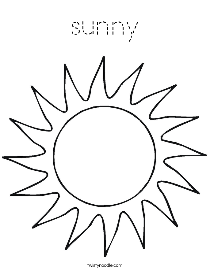 sunny Coloring Page