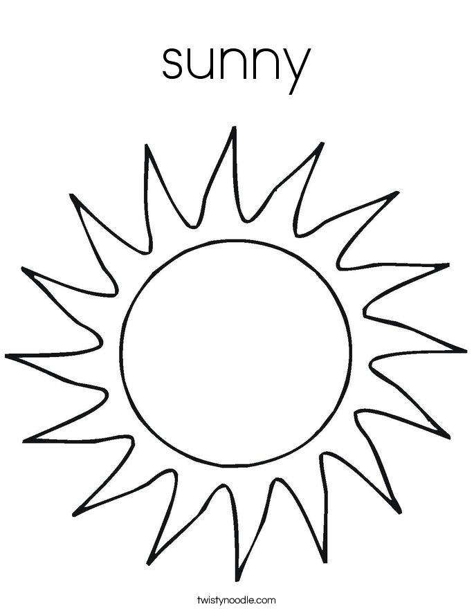 sunny Coloring Page