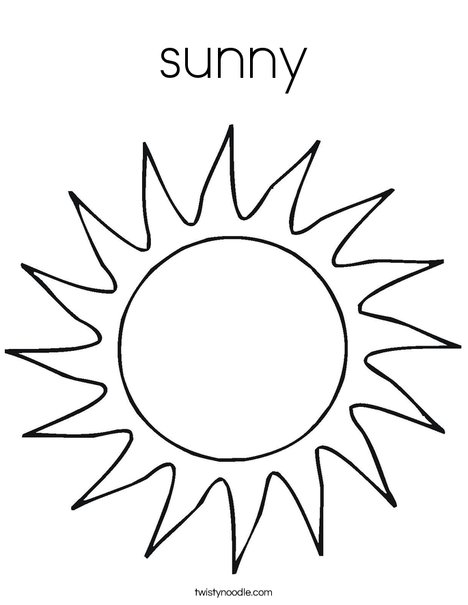 Sun Coloring Page