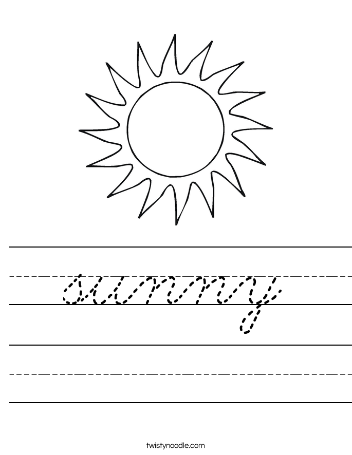 sunny Worksheet