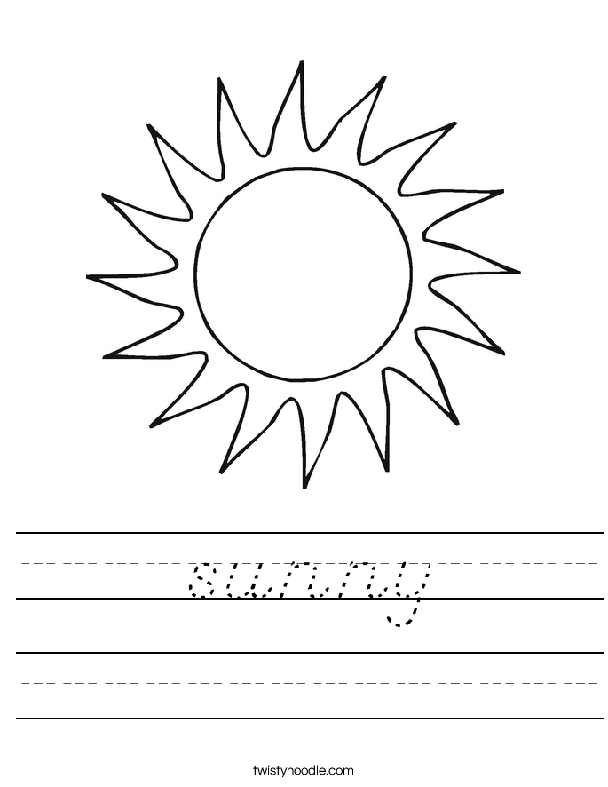 sunny Worksheet