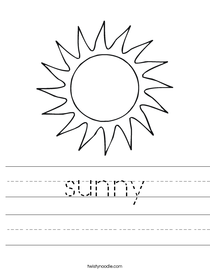 sunny Worksheet