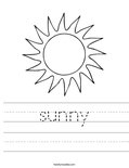 sunny Worksheet