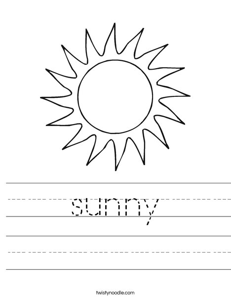 Sun Worksheet