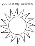 you are my sunshine Coloring Page