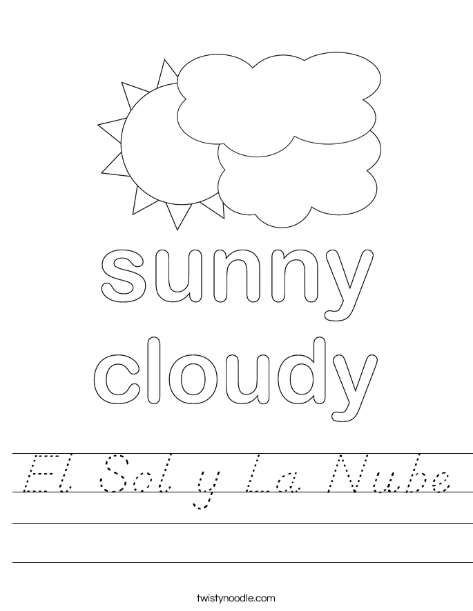 El Sol y La Nube Worksheet