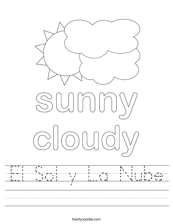 El Sol y La Nube Worksheet