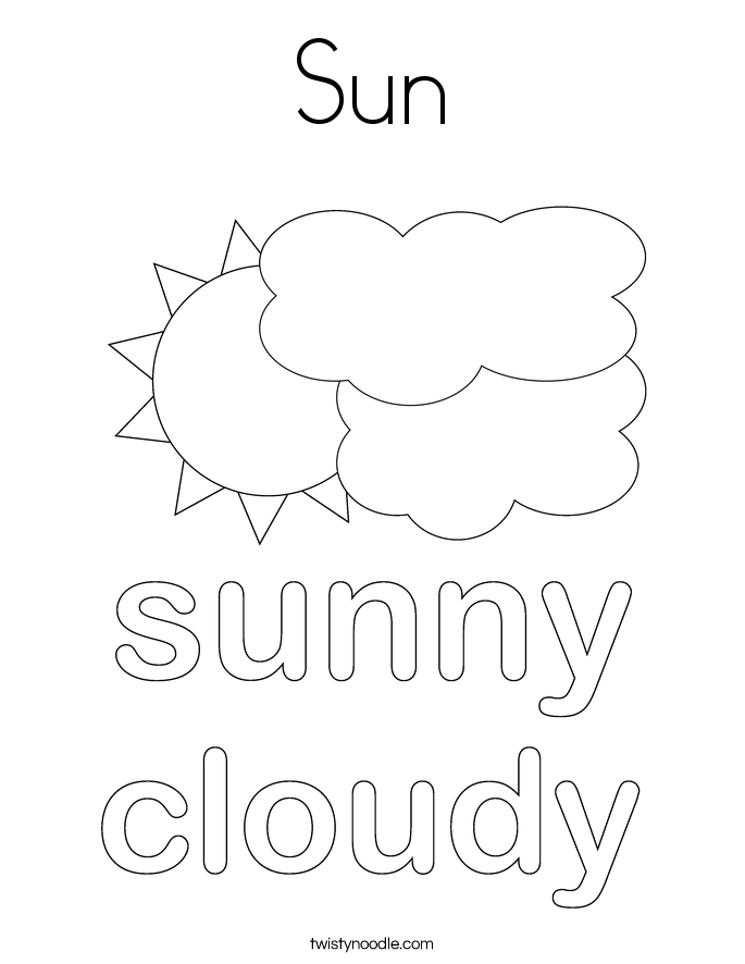 Sun Coloring Page