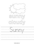 Sunny Worksheet