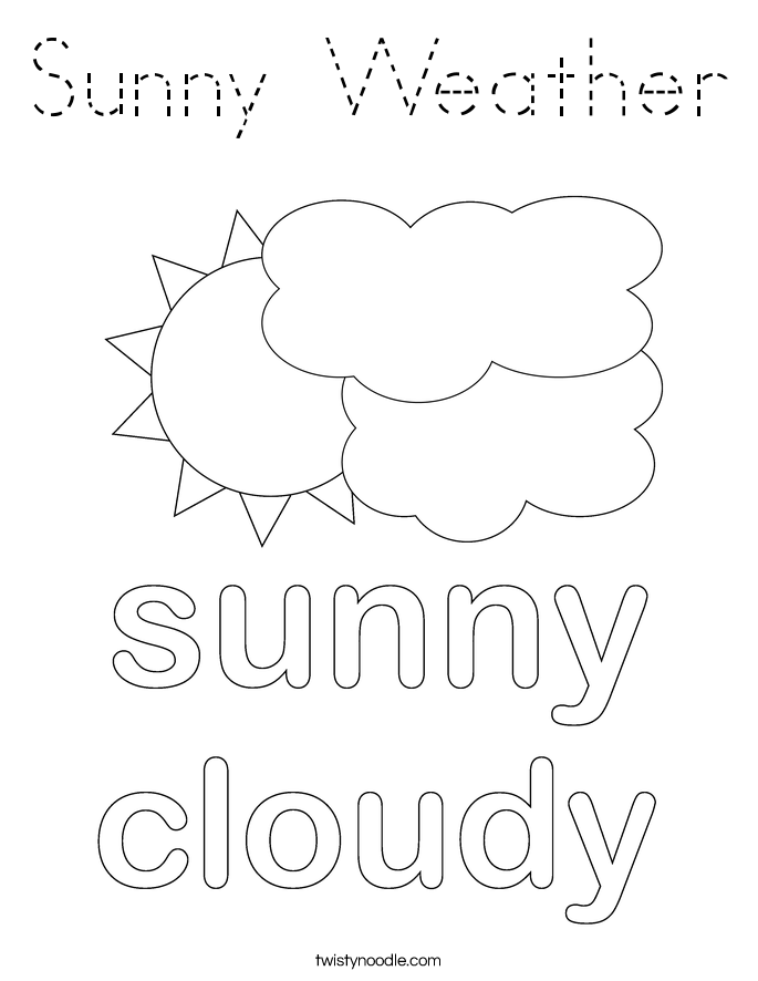 Sunny Weather Coloring Page