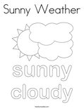 Sunny WeatherColoring Page