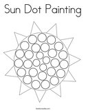 Sun Dot Painting Coloring Page