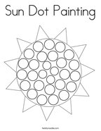 Sun Dot Painting Coloring Page