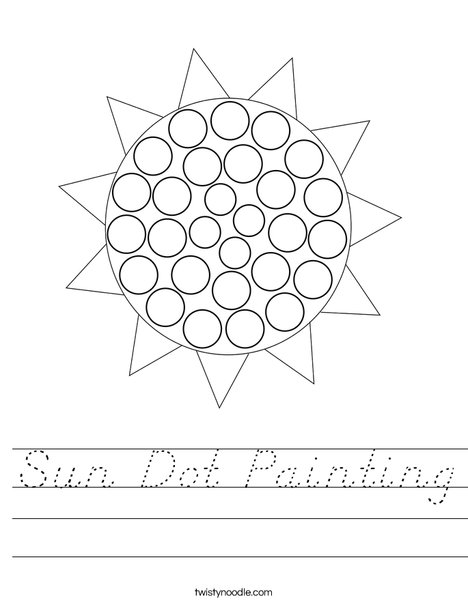 Sun Dot Painting Worksheet
