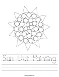 Sun Dot Painting Worksheet