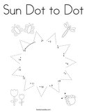 Sun Dot to Dot Coloring Page