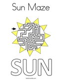 Sun Maze Coloring Page
