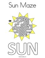 Sun Maze Coloring Page