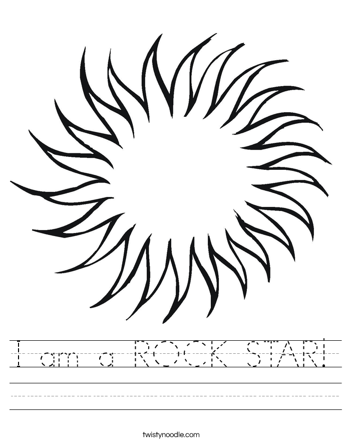 I am a ROCK STAR! Worksheet