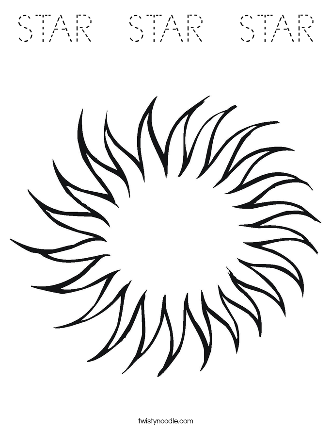 STAR  STAR  STAR Coloring Page