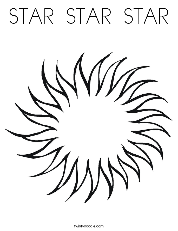 STAR  STAR  STAR Coloring Page