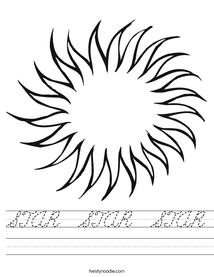 STAR  STAR  STAR Worksheet