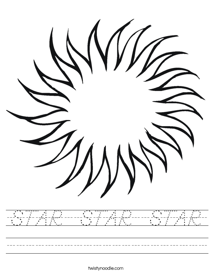 STAR  STAR  STAR Worksheet
