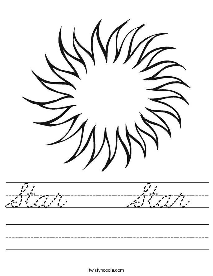 Star    Star  Worksheet