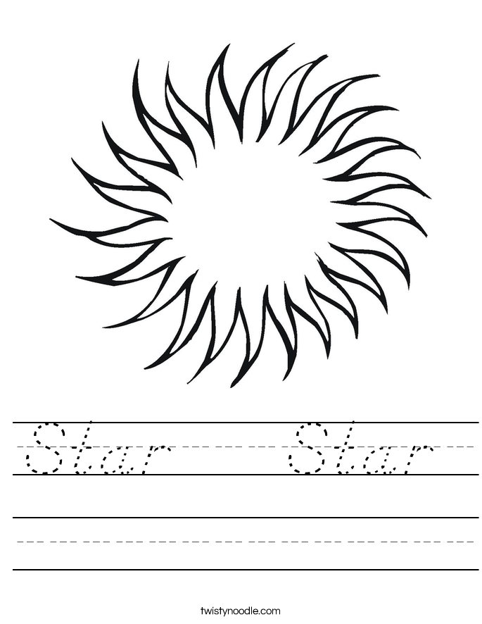Star    Star  Worksheet