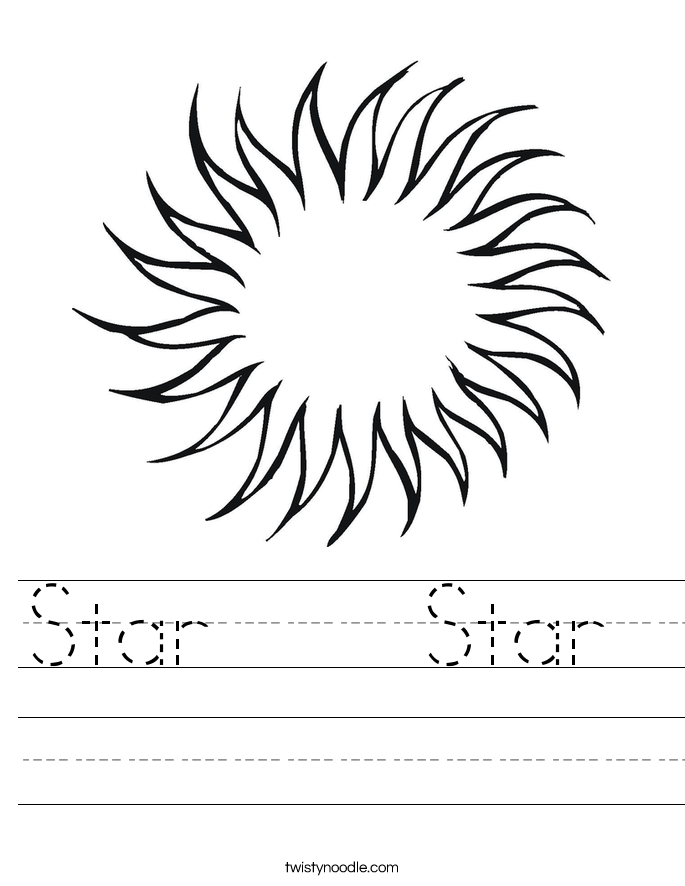 Star    Star  Worksheet