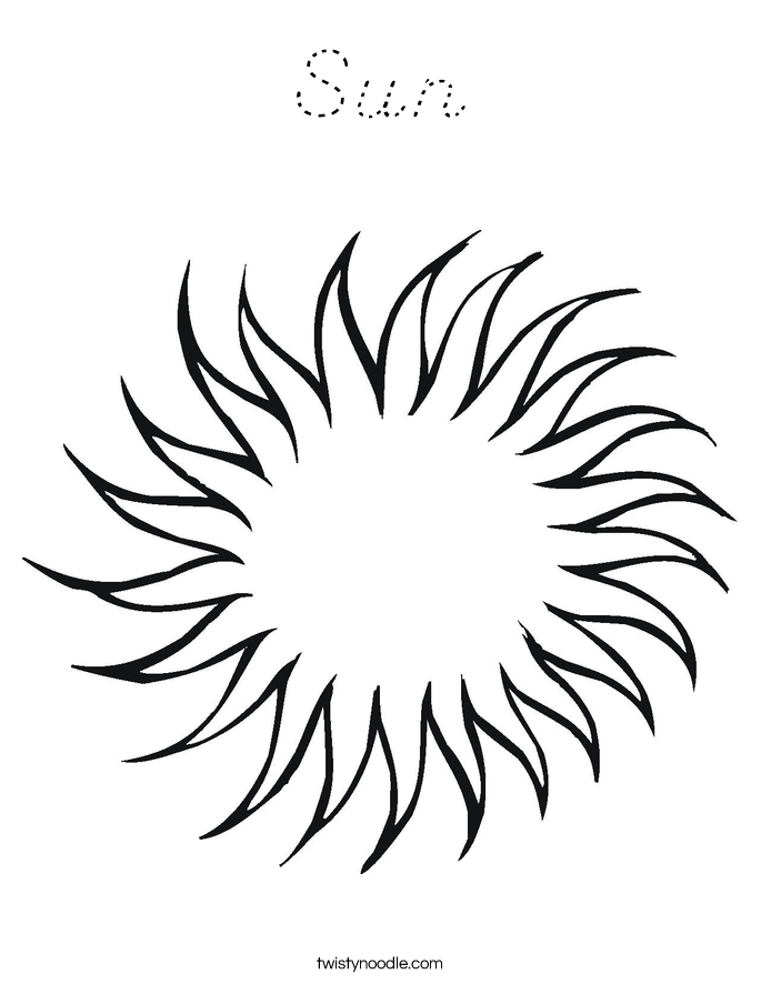 Sun Coloring Page
