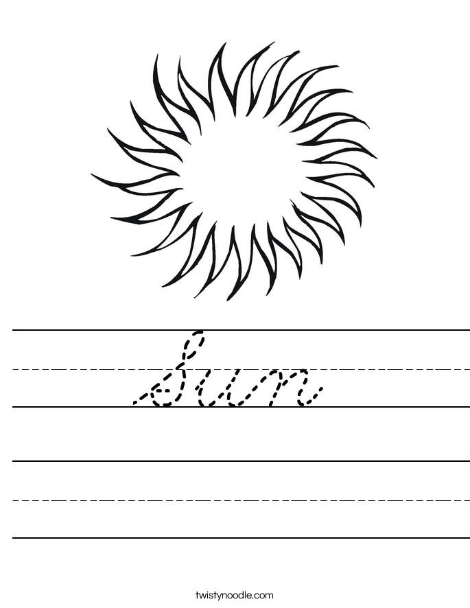 Sun Worksheet