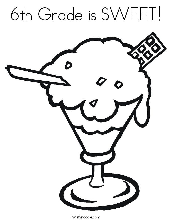 6th Grade Coloring Pages Coloring - 6th Grade Is Sweet Coloring Page 