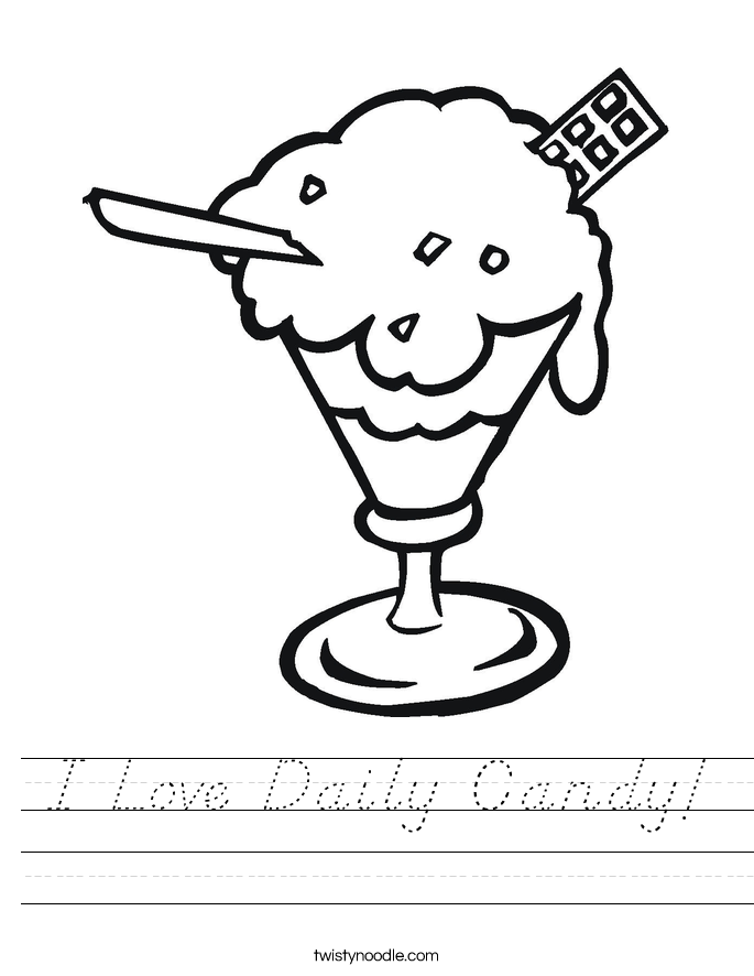 I Love Daily Candy! Worksheet