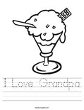 I Love Grandpa Worksheet
